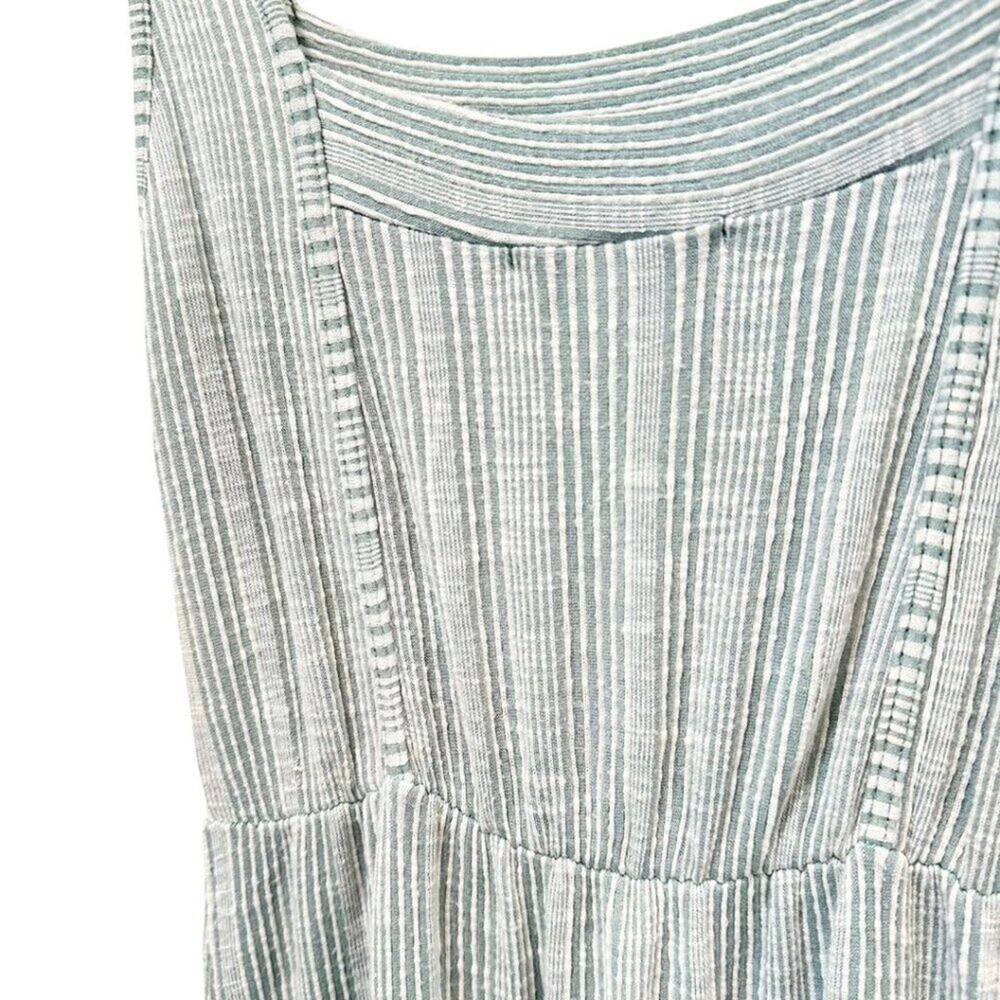Caution to the Wind Square Neck Dress Green White Small - Picture 7 of 7